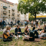 Strahlende Haut und grüner Lebensstil vereint in Berlin (KI)